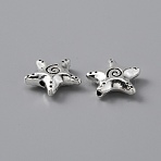 Alloy Beads, Star, Antique Silver, 15x15.5x4.5mm, Hole: 1.5mm(FIND-WH0112-27AS)