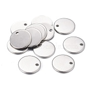 201 Stainless Steel Charms, Stamping Blank Tag, Laser Cut, Flat Round, Stainless Steel Color, 12x1mm, Hole: 1.4mm(STAS-F255-043P-12mm)