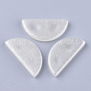 ABS Plastic Imitation Pearl Beads, Half Round, Creamy White, 18x35x5mm, Hole: 1.8mm, about 170pcs/500g(OACR-T017-05B)