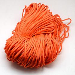 7 Inner Cores Polyester & Spandex Cord Ropes, Solid Color, for Rope Bracelets Making, Dark Orange, 4~5mm, about 109.36 yards(100m)/bundle, 420~500g/bundle(RCP-R006-200)