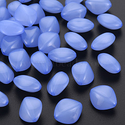 Imitation Jelly Acrylic Beads, Rhombus, Medium Slate Blue, 17x14.5x9.5mm, Hole: 1.6mm, about 500pcs/500g(MACR-S373-93-E01)