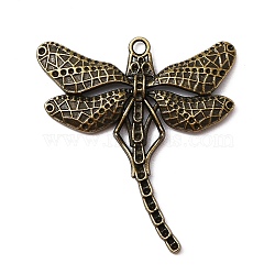 Tibetan Style Alloy Big Pendants, Dragonfly, Antique Bronze, 55x49.5x4mm, Hole: 3.2mm(FIND-WH0050-50AB)