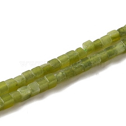 Natural Xinyi Jade/Chinese Southern Jade Beads Strands, Cube, 2~2.5x2.5~3.5x2.5~3mm, Hole: 0.4mm, about 157~165pcs/strand, 14.96~15.75''(38~40cm)(G-B064-A04)