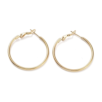 Ring 304 Stainless Steel Hoop Earrings for Women Men, Golden, 12 Gauge, 29x2mm, Pin: 0.6mm