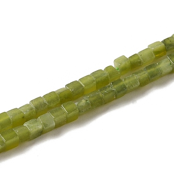 Natural Xinyi Jade/Chinese Southern Jade Beads Strands, Cube, 2~2.5x2.5~3.5x2.5~3mm, Hole: 0.4mm, about 157~165pcs/strand, 14.96~15.75''(38~40cm)