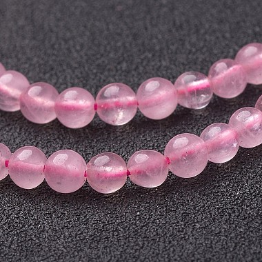 Chapelets de perles en quartz rose naturel(GSR4mmC034)-4