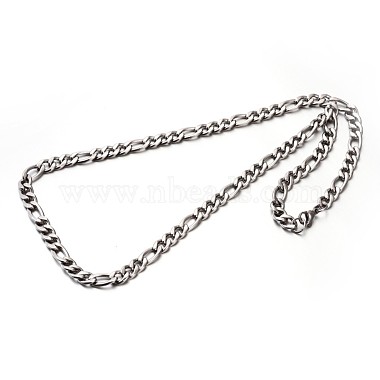 304 Stainless Steel Figaro Chains Necklaces(NJEW-P047-04)-2