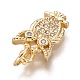 Brass Micro Pave Clear Cubic Zirconia Charms(ZIRC-C020-45)-4