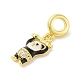 Rack Plating Brass Micro Pave Clear Cubic Zirconia Enamel European Dangle Charms(KK-S380-27G-02)-2