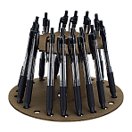 Wood Pen Holder, for Stationery Storage, Round, Coffee, 200x98mm(AJEW-WH0554-24)