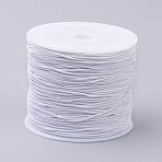 Elastic Cords, Stretchy String, for Bracelets, Necklaces, Jewelry Making, White, 0.6mm, about 37.18~40.46 yards(34~37m)/roll(EC-G008-0.6mm-05)