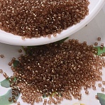 MIYUKI Delica Beads, Cylinder, Japanese Seed Beads, 11/0, (DB0121) Apricot Topaz Gold Luster, 1.3x1.6mm, Hole: 0.8mm, about 2000pcs/bottle, 10g/bottle(SEED-JP0008-DB0121)