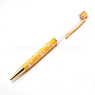 (Clearance Sale)Alloy Empty Tube Floating Pens, with Cat Pattern, DIY Gift Pens, for Office Supplies, Gold, 147x13x9.5mm(AJEW-WH0129-79B)