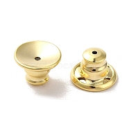 Brass Studs Earrings Findings, Round, Real 24K Gold Plated, 10x7mm, Hole: 1mm(FIND-Z039-10B-G)