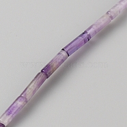 Natural Amethys Beads Strands, Column, 13~14x4~5mm, Hole: 1mm, about 28~30pcs/strand, 14.69''~16.26''(37.3~41.3cm)(G-WH0035-01C)