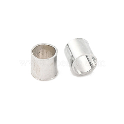 Brass Crimp Beads, Cadmium Free & Lead Free, Tube, Platinum Color, about 2mm wide, 2mm long, hole: 1.5mm(E003)