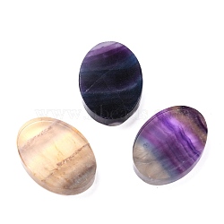 Natural Fluorite Oval Palm Stone, Reiki Healing Pocket Stone for Anxiety Stress Relief Therapy, 34x24x5.5~6mm(G-I310-03)