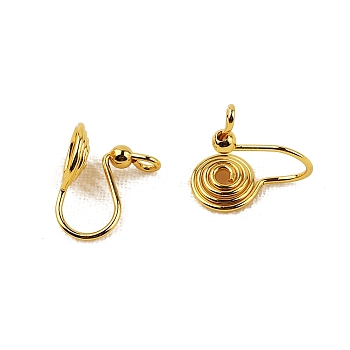 Brass Clip-on Earring Findings, for Earring Making, Golden, 15x14mm