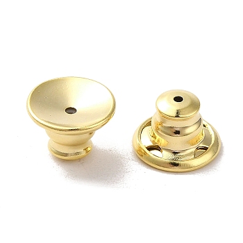 Brass Studs Earrings Findings, Round, Real 24K Gold Plated, 10x7mm, Hole: 1mm