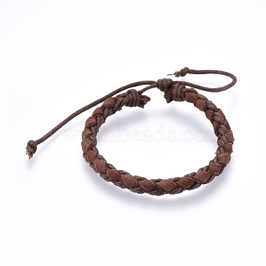 Плетеные браслеты шнур кожаный(BJEW-F347-10)-2