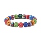 Sparkling Rhinestone Ball Beaded Stretch Bracelet for Women(BJEW-SZ0002-39)-1