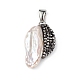 Natural Baroque Keshi Pearl Pendants(ZIRC-K089-17B)-1