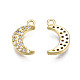 Brass Micro Pave Clear Cubic Zirconia Charms(ZIRC-T015-003G-NF)-3