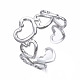 Non-Tarnish 304 Stainless Steel Heart Open Cuff Ring(RJEW-T023-57P)-3