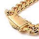 Ion Plating(IP) 304 Stainless Steel Curb Chain Necklace with Crystal Rhinestone(NJEW-E038-03G-02)-4