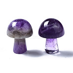 Natural Amethyst GuaSha Stone, Gua Sha Scraping Massage Tool, for SPA Relaxing Meditation Massage, Undyed, Mushroom Shaped, 21x16mm(G-N0325-02U)