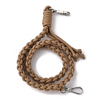 Braided Cotton Bag Straps, with Alloy Swivel Snap Clasps, for Bag Replacement Accessories, Camel, 92x1.9cm(FIND-WH0111-96)