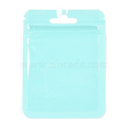 Macaron Color Plastic Yin-yang Zip Lock Bags, Resealable Bags, Self Seal Bags, Top Seal, Rectangle, Pale Turquoise, 10x7.5x0.15cm, Unilateral Thickness: 2 Mil(0.05mm)(OPP-N001-01A-02)