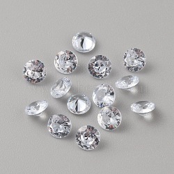 Cubic Zirconia Cabochons, Faceted, Diamond, Clear, 5x2.8mm(ZIRC-WH0006-08A)