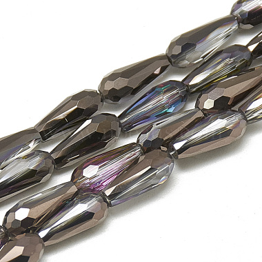 9mm Black Drop Glass Beads