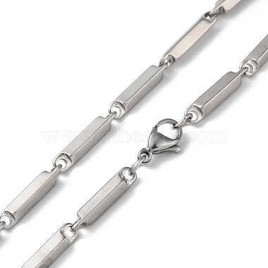 201 ожерелья-цепочки из нержавеющей стали для мужчин и женщин(NJEW-G112-07C-P)-3