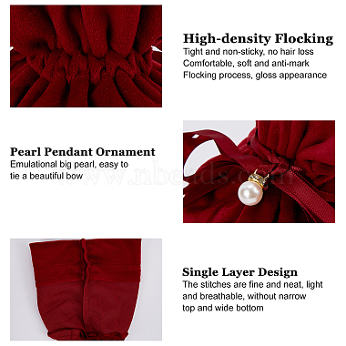 Wholesale Nbeads Square Velvet Jewelry Bags 