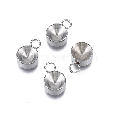 Stainless Steel Color Flat Round 201 Stainless Steel Charms
