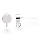 Brass Stud Earring Findings(KK-WH0065-03S-NF)-2