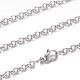 304 Stainless Steel Rolo Chain Necklaces(STAS-G083-61P)-1