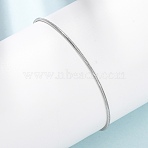 304 Stainless Steel Snake Chain Bracelets for Women, Stainless Steel Color, 6.69 inch(17cm)(BJEW-G775-02P)