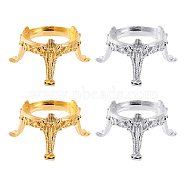 AHADERMAKER 4Pcs 2 Colors Alloy Display Holder, for Crystal Diamond, Platinum & Golden, 6.8x6.2x3.45cm, Inner Diameter: 4.15cm, 2pcs/color(ODIS-GA0001-26)