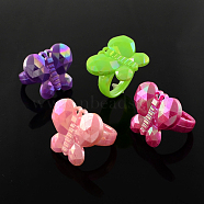 Acrylic Rings for Kids, AB Color, Mixed Color, US Size 3(14mm)(RJEW-S618-3)