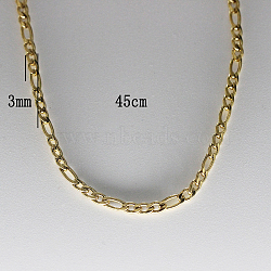 Gold-Plated Stainless Steel Curb Chain Necklaces for Women(CH6002-3)