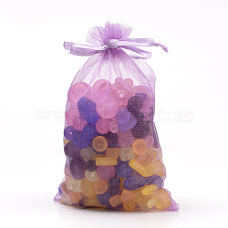 Organza Gift Bags with Drawstring, Jewelry Pouches, Wedding Party Christmas Favor Gift Bags, Orchid, 9x7cm(OP-R016-7x9cm-22)