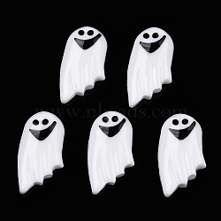 Halloween Opaque Resin Cabochons, Ghost, White, 23.5x12.5x5.5mm(RESI-T055-07)