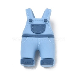 Silicone Focal Beads, Light Sky Blue, Overalls, 36x20.5x12mm, Hole: 3mm(SL-CBAE849-01C)