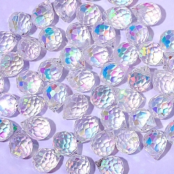 50Pcs Teardrop Transparent Glass Charms, Faceted, Clear AB, 10x8mm(PW-WGCC72C-10)