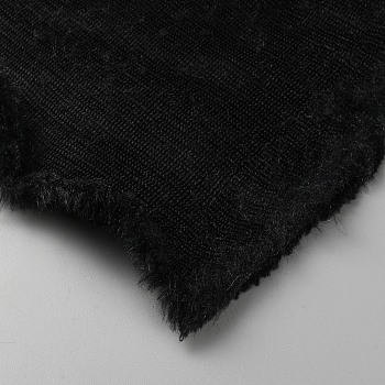 Polyester & Wool Fabric, Black, 1600~1800mm, 2m/pc