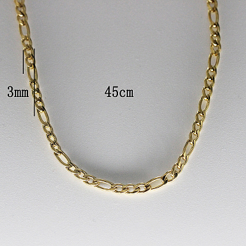 Gold-Plated Stainless Steel Curb Chain Necklaces for Women