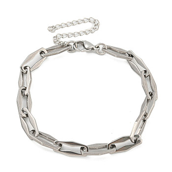 304 Stainless Steel Cable Chains Bracelets for Men & Women, Stainless Steel Color, 7-1/2 inch(18.9cm)